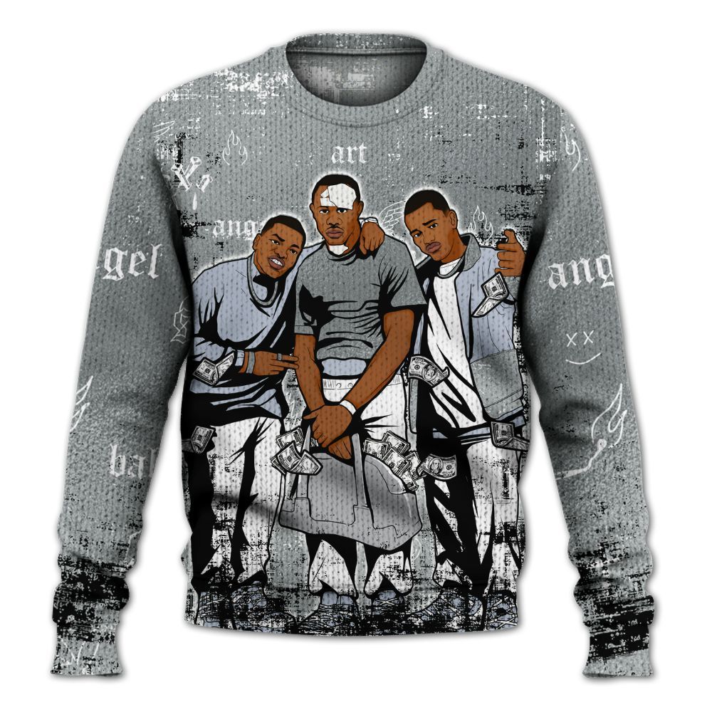 Sweater To Match White Metallic 2026 5s - Paid In Full Money Graphic
