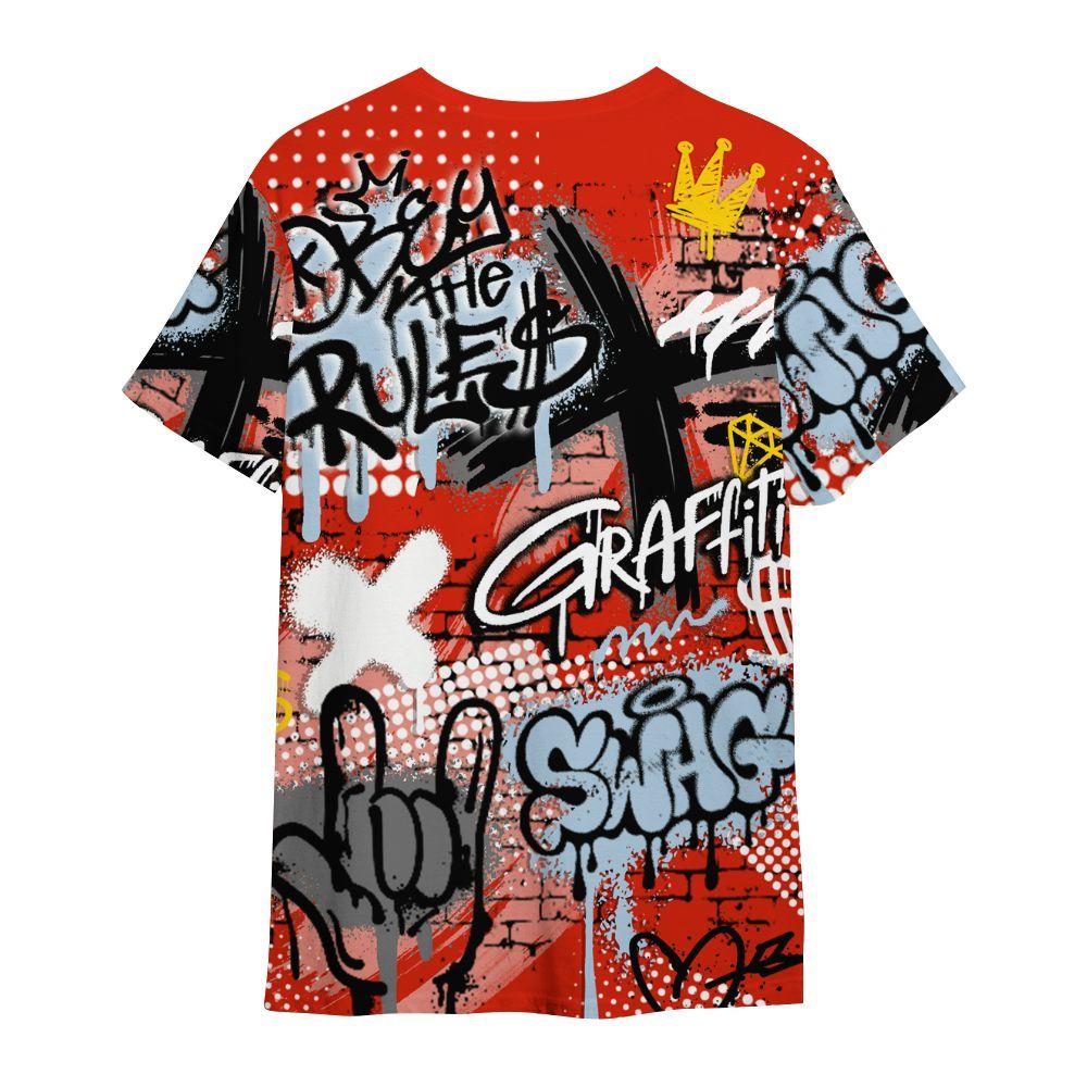 Shirt To Match Retro Cherry 11s - True It Real Graffiti Streetwear All Over Print