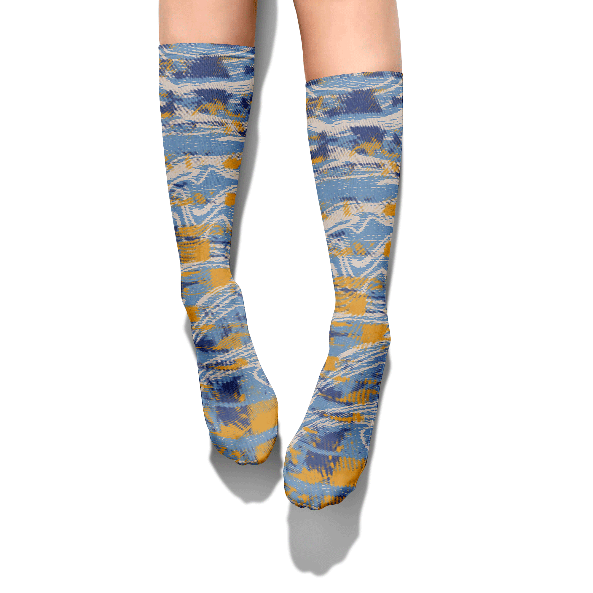 Sock To Match High OG First In Flight 1s - Blurry Abstract Graphic Unisex