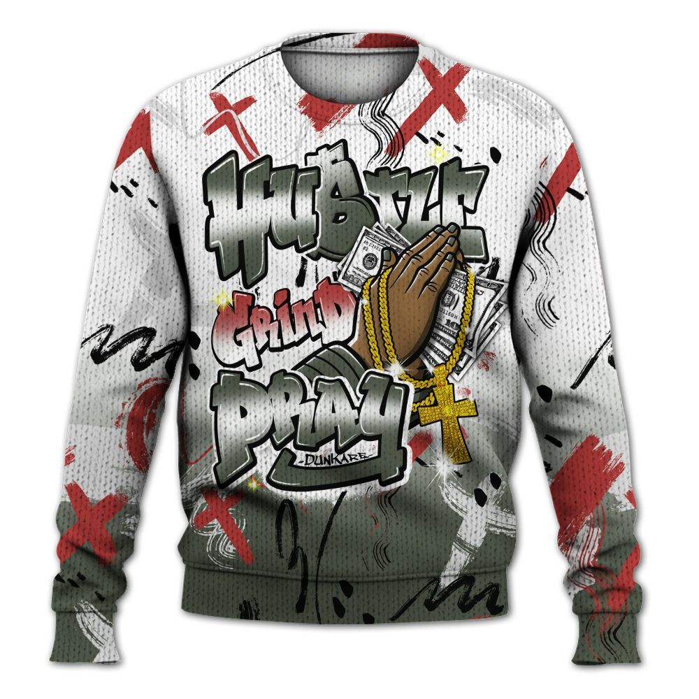 Sweater To Match Air Force 1 Low Year Of The Snake Shirt, Money Hustle Grind Pray Graphic