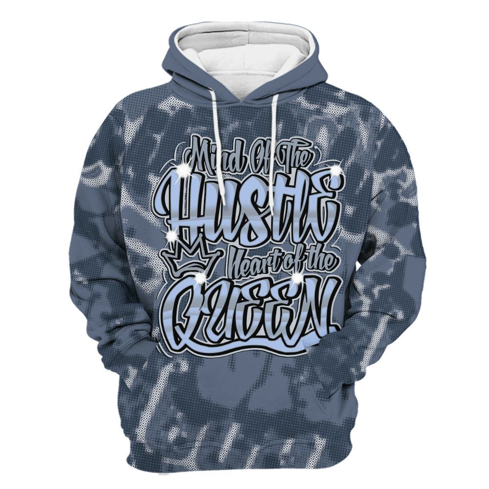 Hoodie To Match Low Diffused Blue 11s - Hustles Heart Queens Street All Over Print
