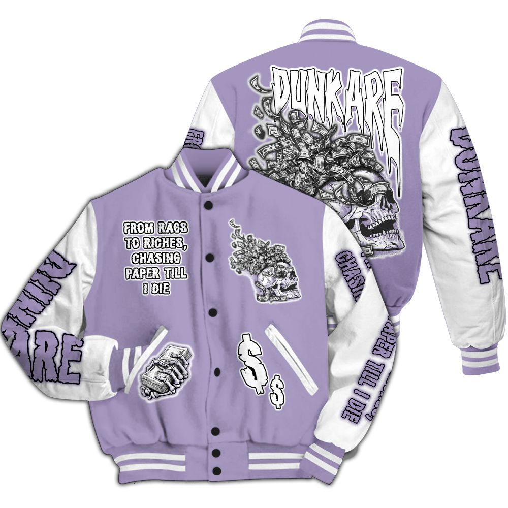 Varsity Jacket To Match Low Pure Violet 11s - From Rags To Riches All Over Print