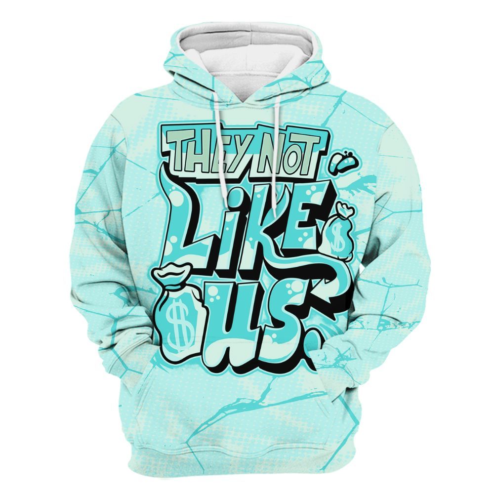 Hoodie To Match Low OG Washed Teal 1s - Dislike Us Crack All Over Print