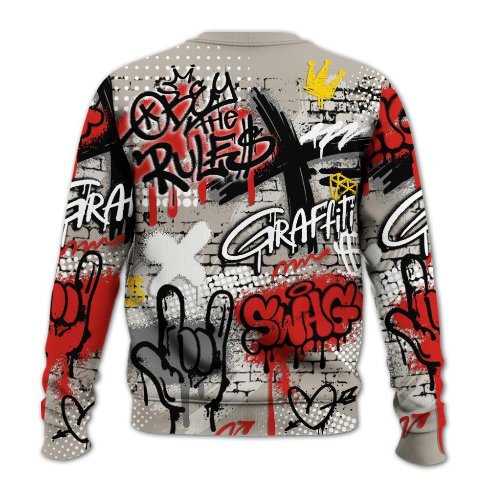 Sweatshirt To Match Low OG Phantom 1s - True It Real Graffiti Streetwear All Over Print