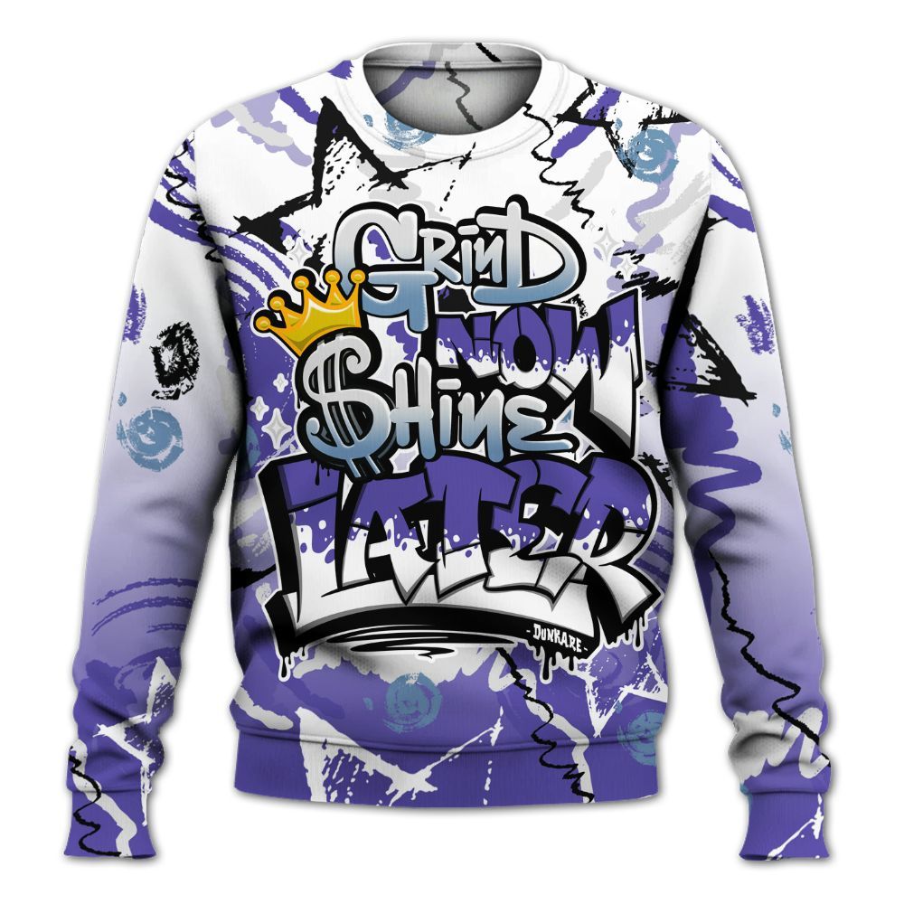 Sweatshirt To Match Retro Concord 5s - Grind Shine Later Drip All Over Print