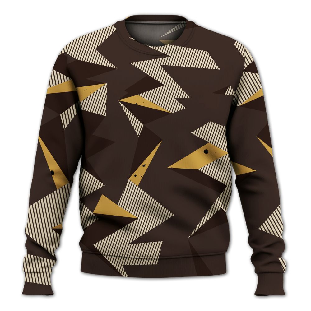 Sweatshirt To Match 2025 Retro Earth 5s - Geometric Camouflage Pattern All Over Print