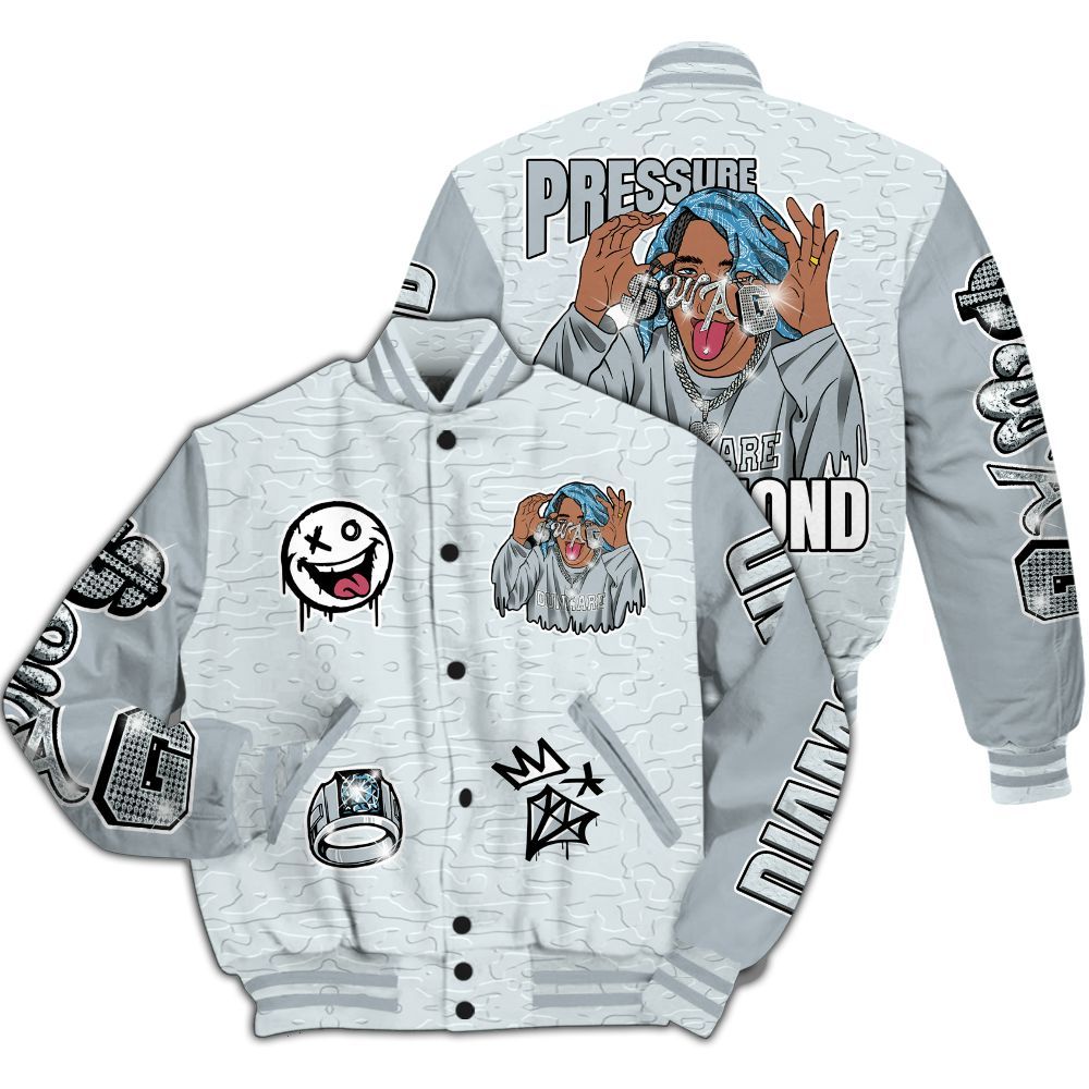 Varsity Jacket To Match Zion Half Moon 3s - Pressures Makes Varsity Jacket To Match All Over Print