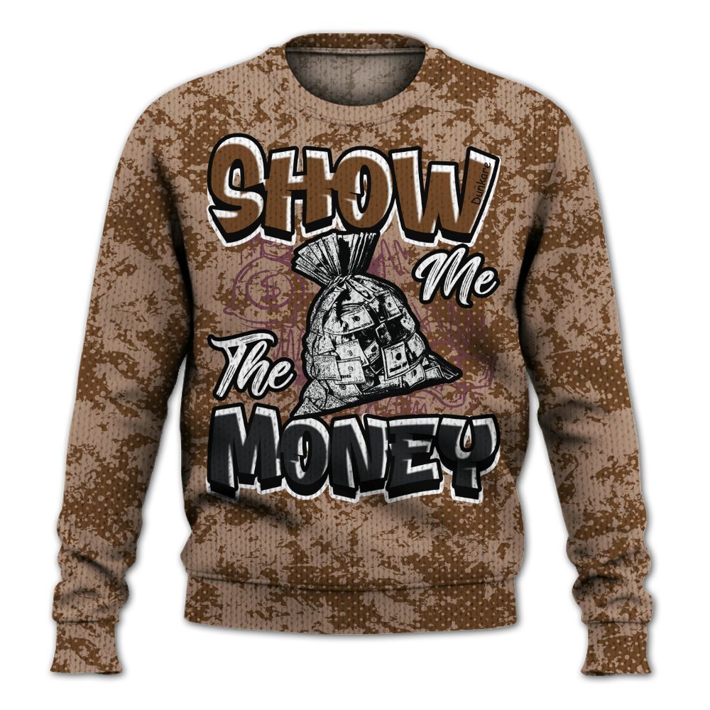 Knitted Sweater To Match Archaeo Brown 3s - Show Me The Money Retro