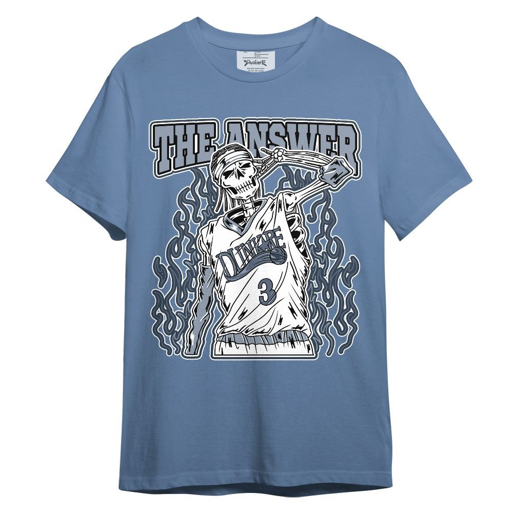 Shirt To Match Low Diffused Blue 11s - Allen Answer Skeleton Unisex Shirt