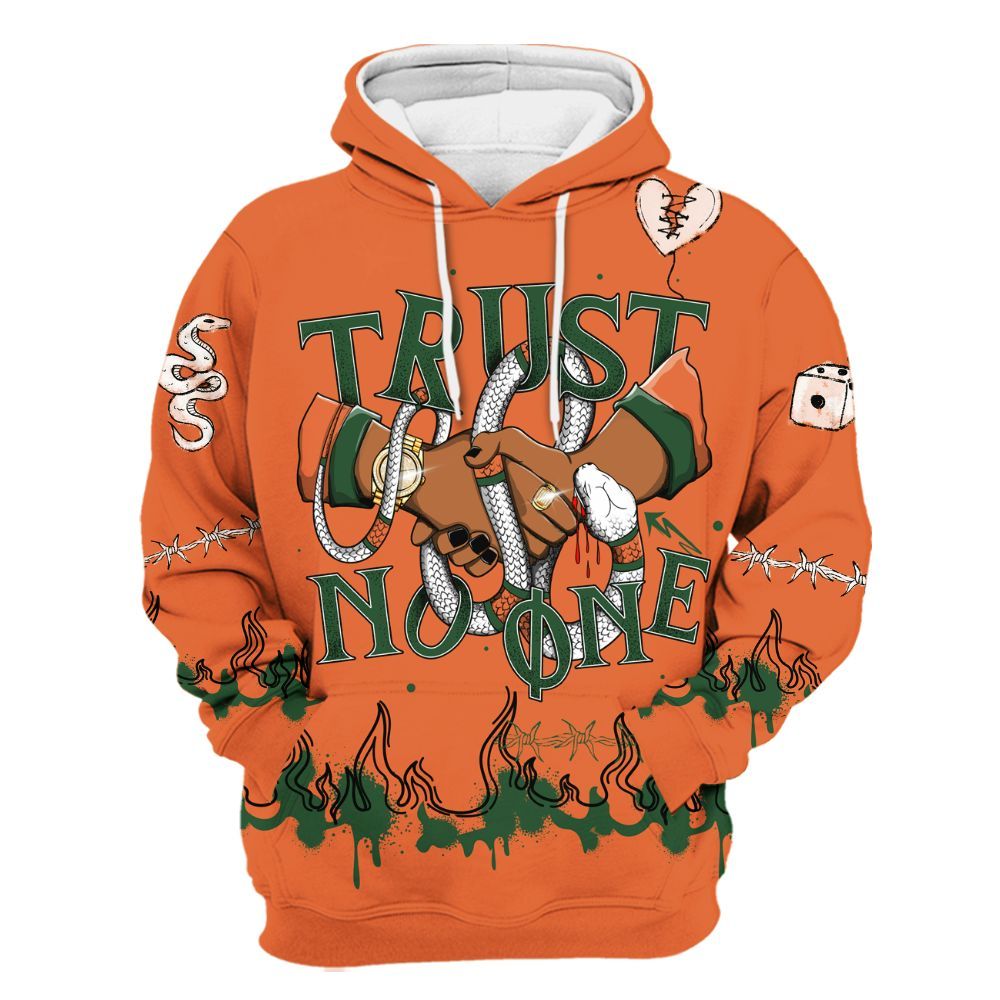 Hoodie To Match Low Miami 5s - Trust No One Snake-Bite Doodle Crayon All Over Print