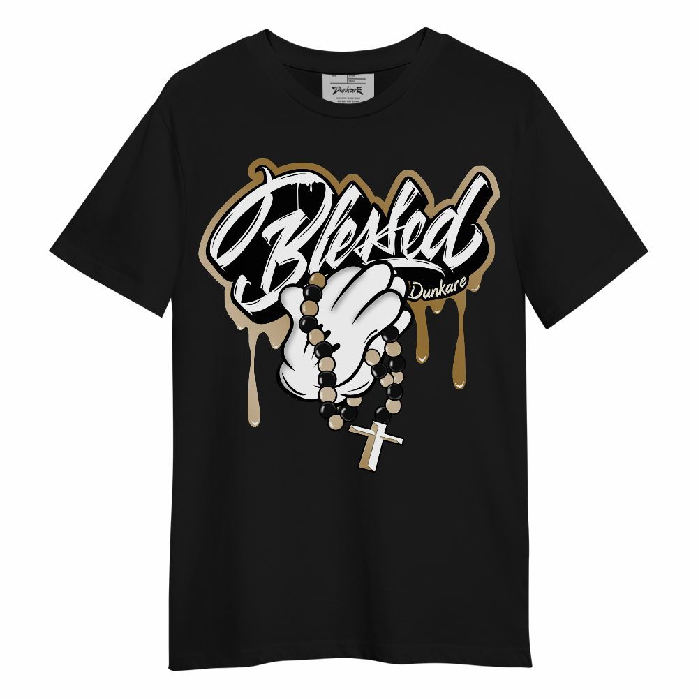 Shirt To Match Max 96 Low Black White Gold - God Blessed Drip Graphic