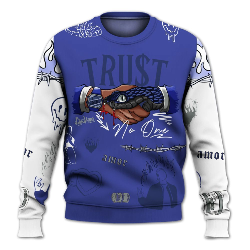 Sweatshirt To Match Shox TL Royal - Snake Trust No One All Over Print
