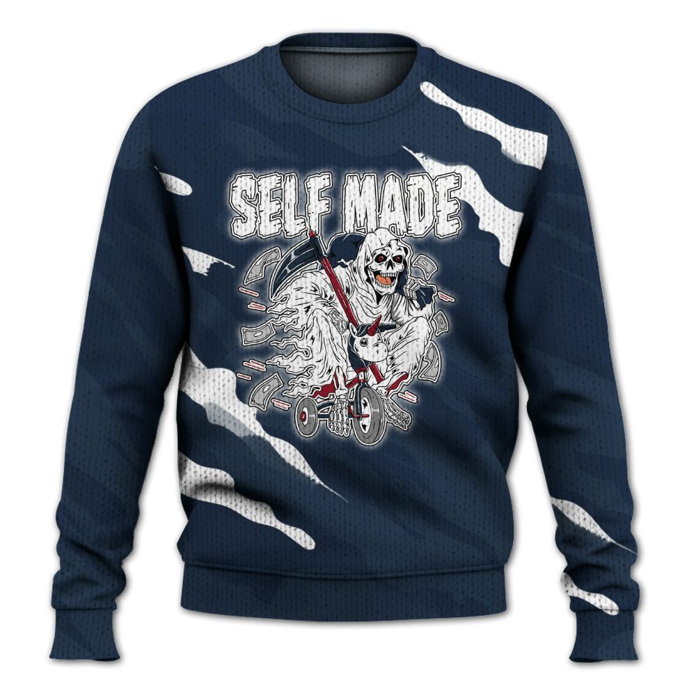 Knitted Sweater To Match Retro Olympic 6s - Self Make Skeleton Colored