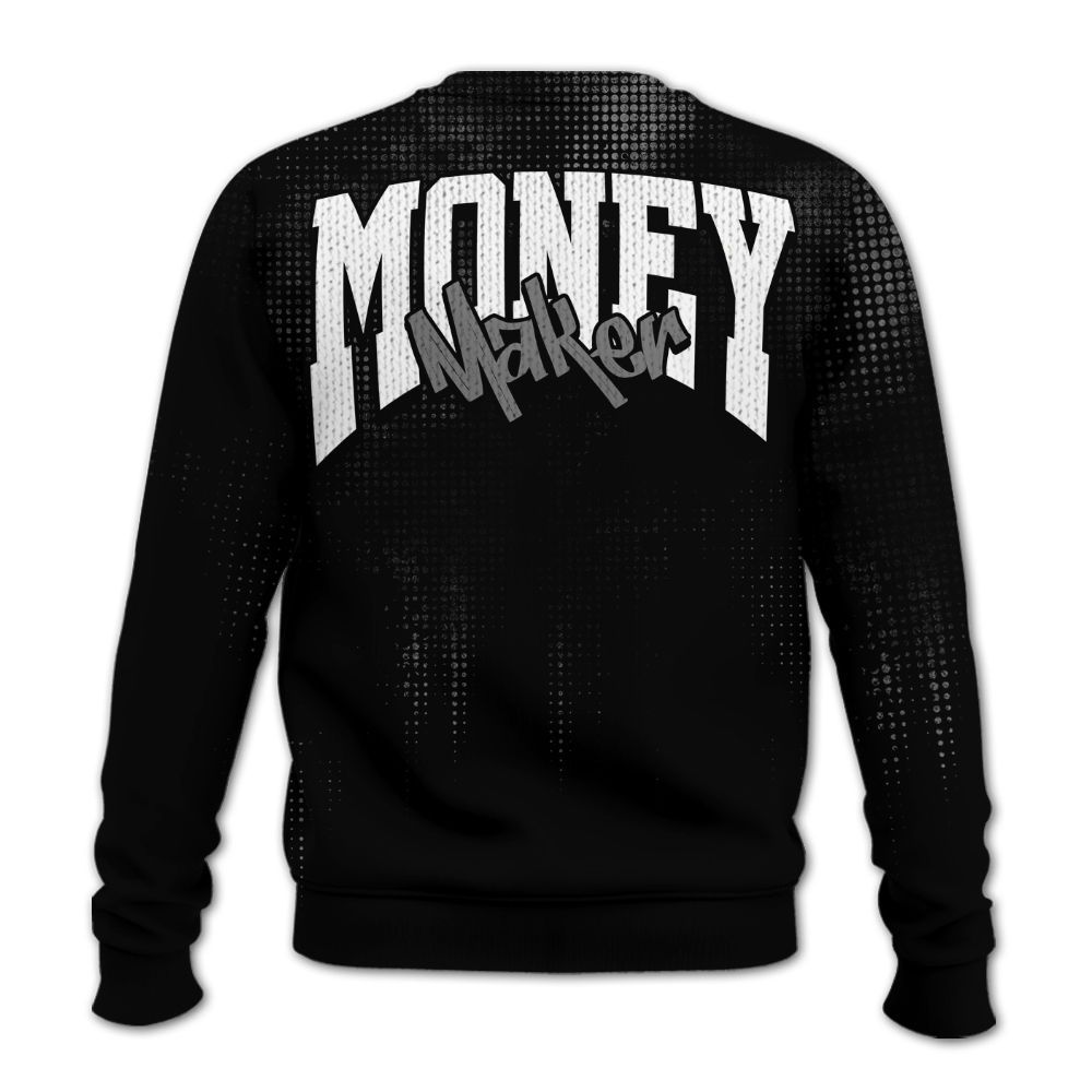 Knitted Sweater To Match Black Chrome 6s - Move In Silence Money Street Retro