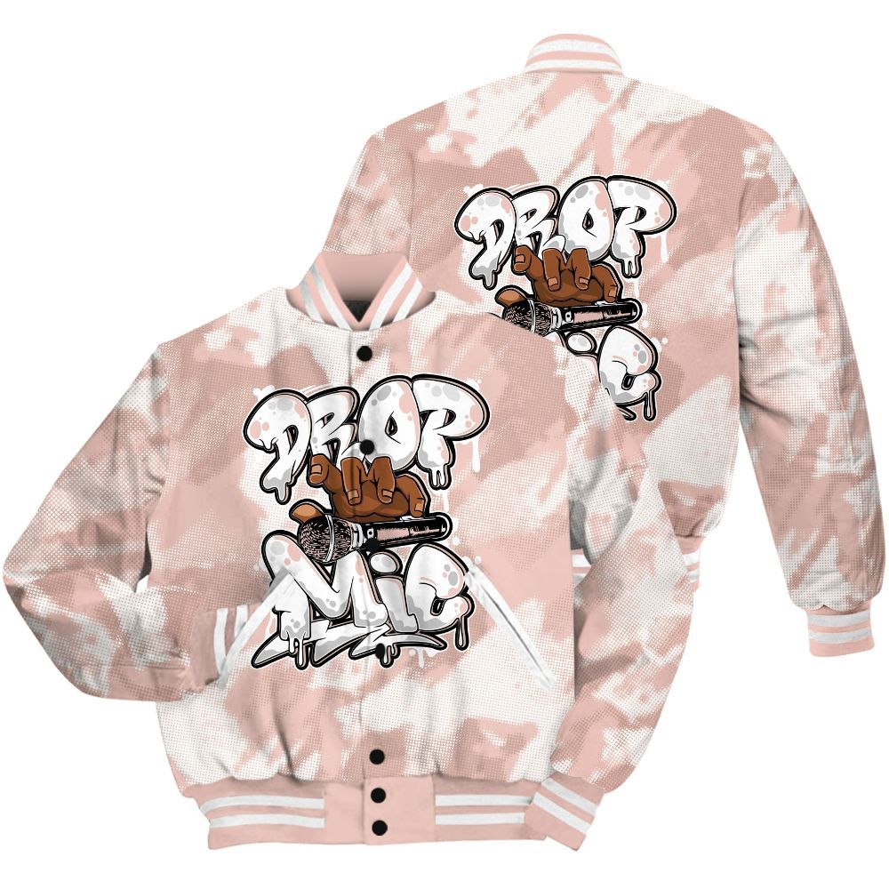 Varsity Jacket To Match Low Legend Pink 11s Shirt - Drop Mic Abstract All Over Print