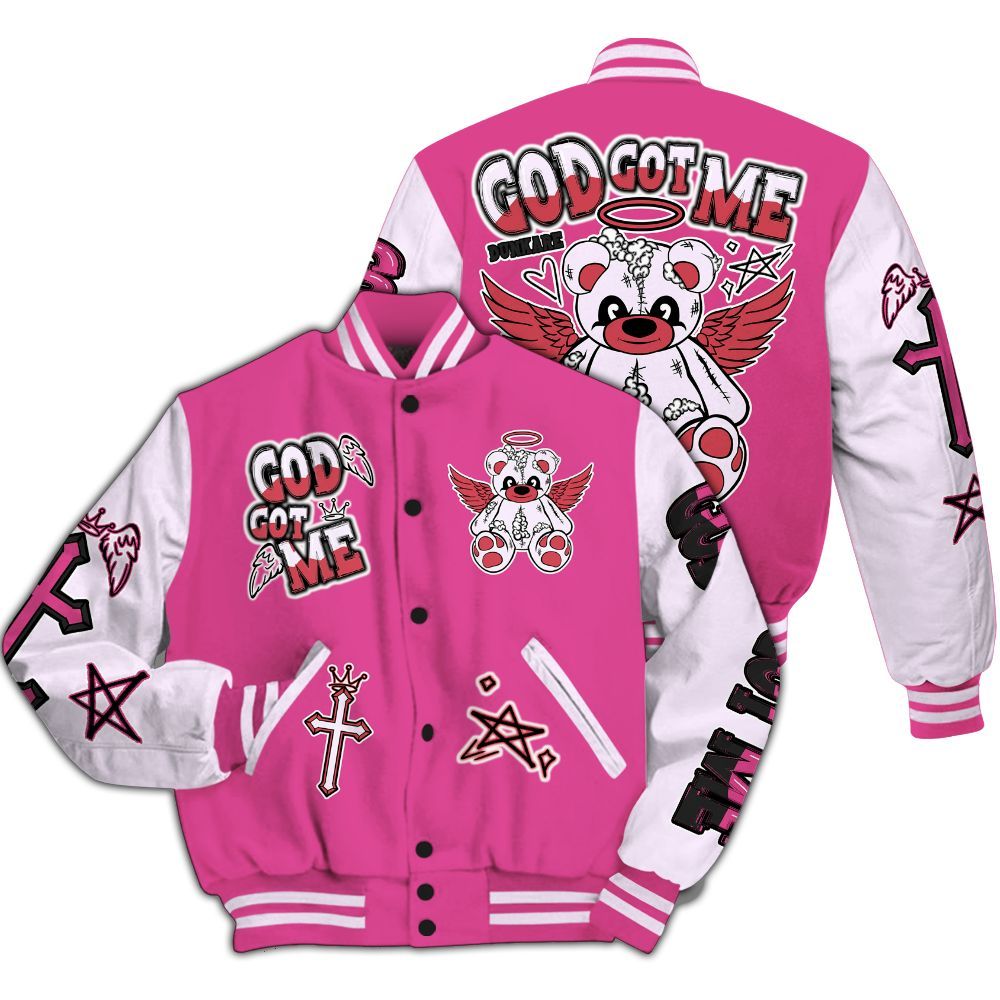Varsity Jacket To Match KD 4 Aunt Pearl - Gods Guides Me Bear All Over Print