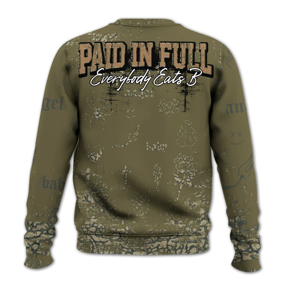 Sweatshirt To Match Retro Family Affair 3s - Paid In Full Money Street Graphic All Over Print