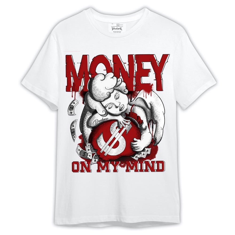 Shirt To Match Red Taxi 12s - Graphic Money On My Mind Shirt Red Taxi 12s Outfit