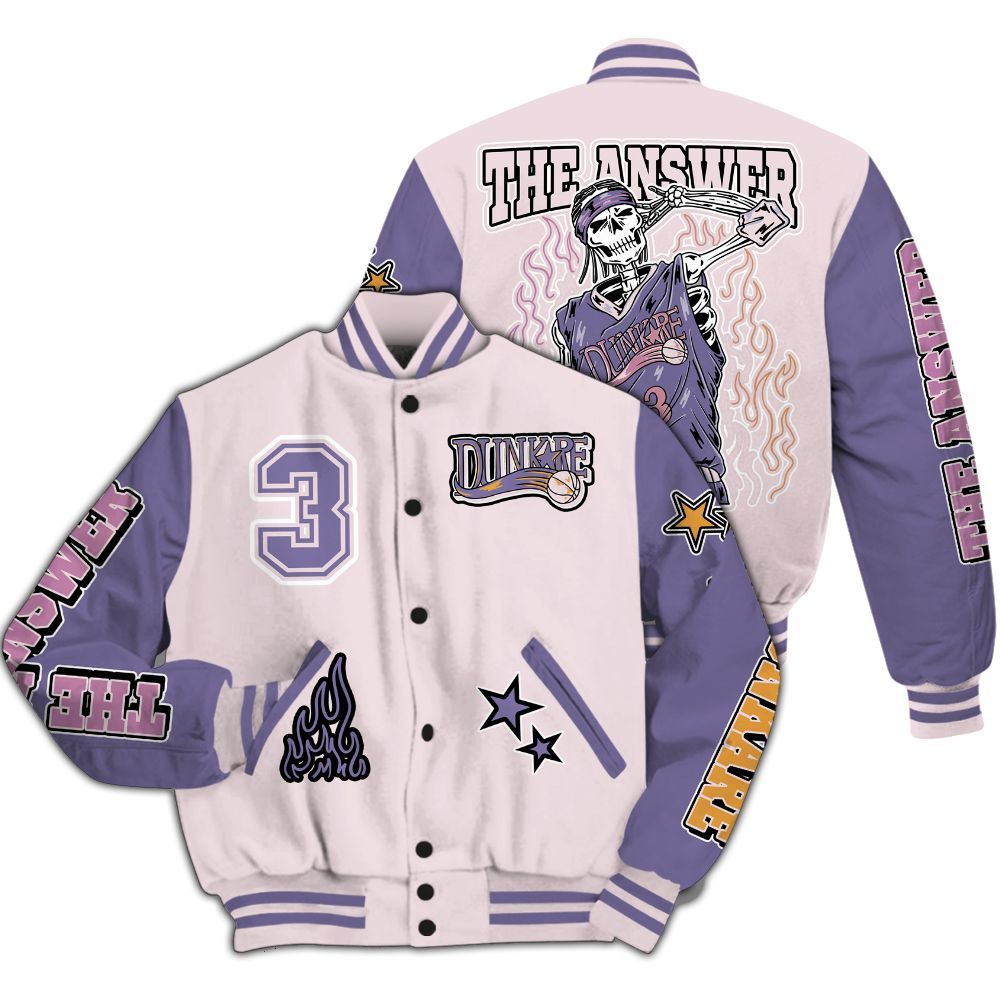 Varsity Jacket To Match Book Sunrise 1s - Allen Answer Skeleton All Over Print