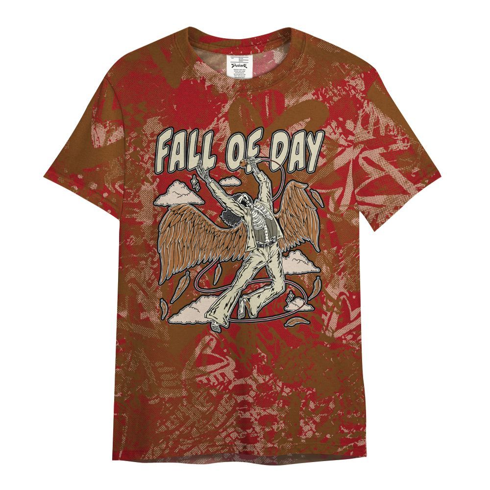 Shirt To Match Archaeo Brown 5s - Fall Of Days Skeleton Heart All Over Print