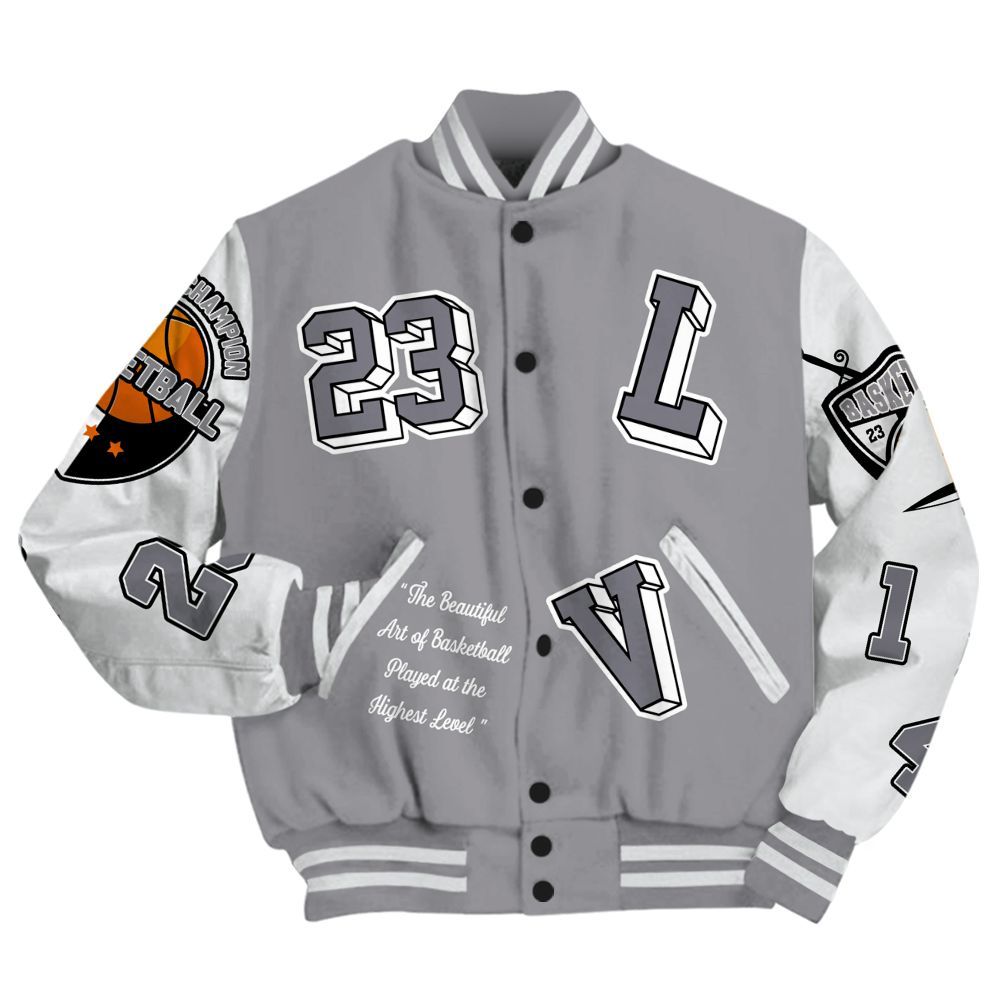 Varsity Jacket To Match Low Cement Grey 11s - The GOAT Got Em Streetwear All Over Print