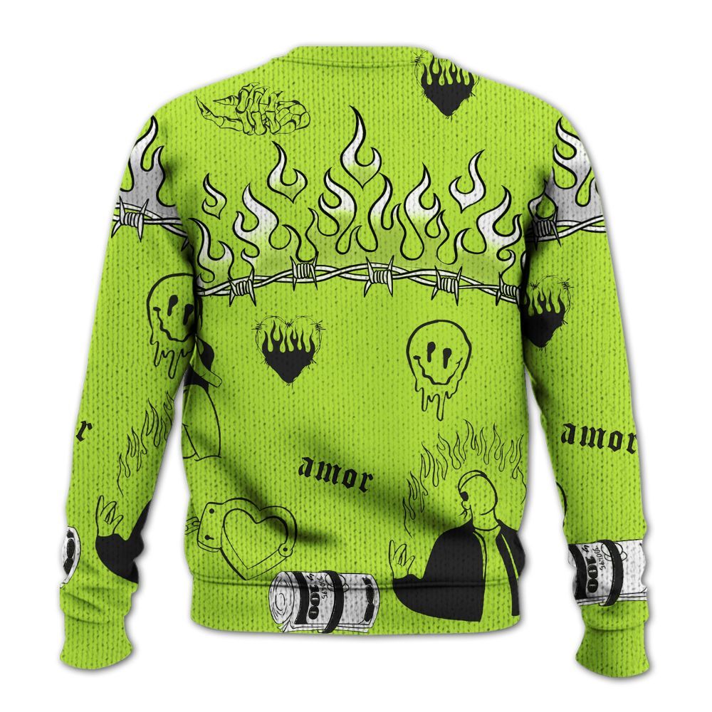 Knitted Sweater To Match Air Force 1 Low Dance Volt - Snake Trust No One
