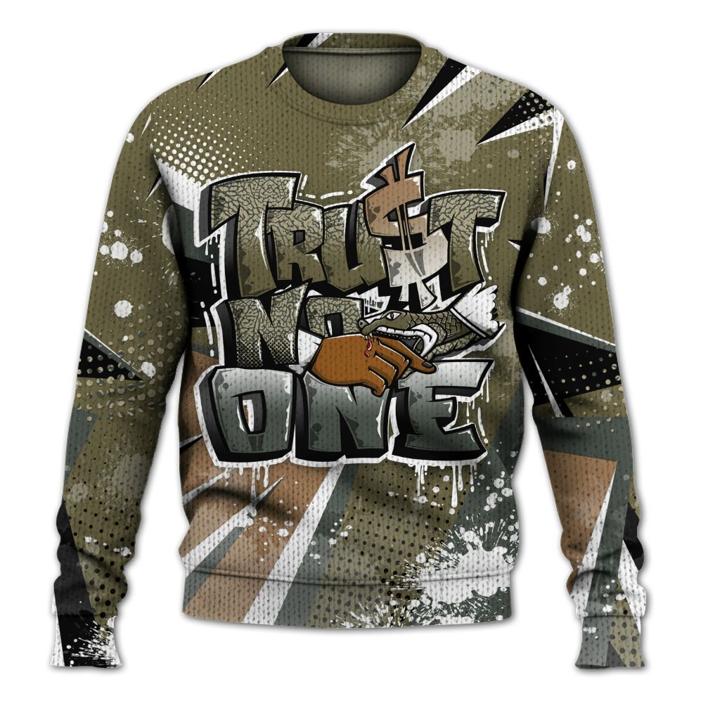 Sweater To Match Retro Family Affair 3s - Trust No One Dripping Graphic