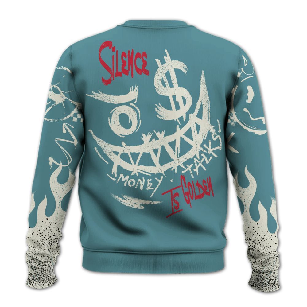 Sweatshirt To Match Dunk Low Denim Turquoise Royal - Mouth Burning Street Style All Over Print