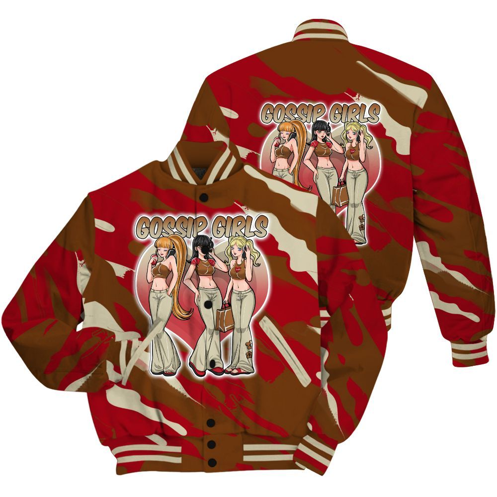 Varsity Jacket To Match Archaeo Brown 5s Shirt - Gossip'Girls All Over Print