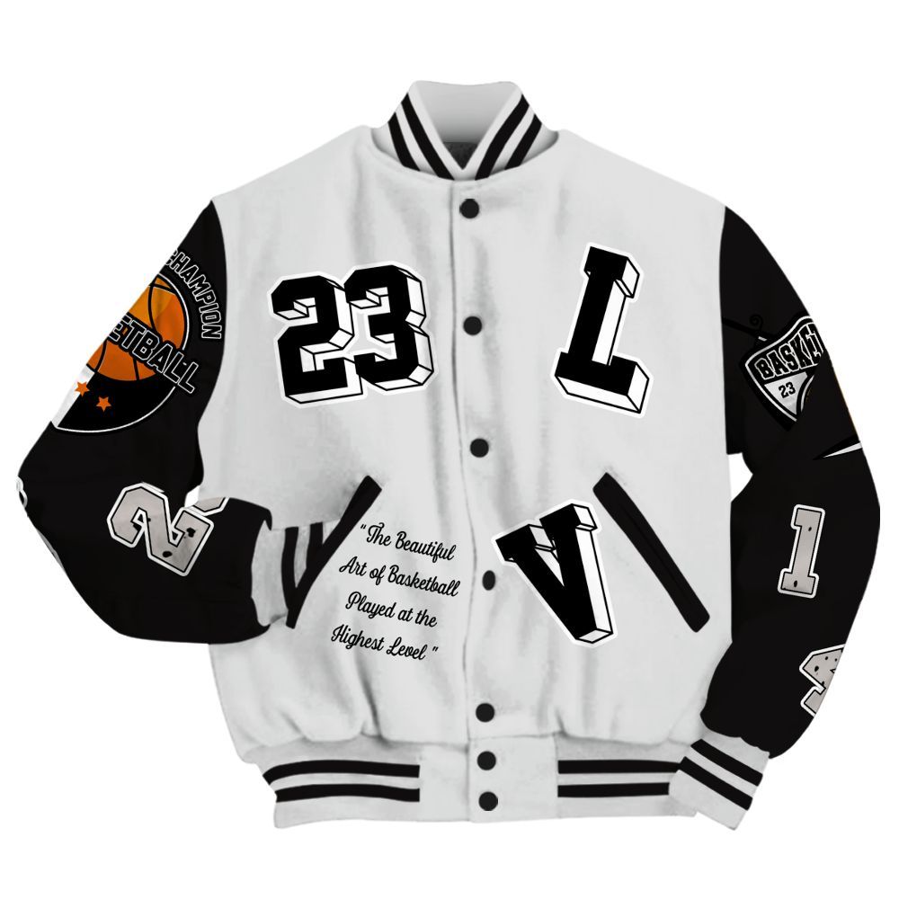 Varsity Jacket To Match Retro Reverse Metallic 5s - The GOAT Got Em Streetwear All Over Print