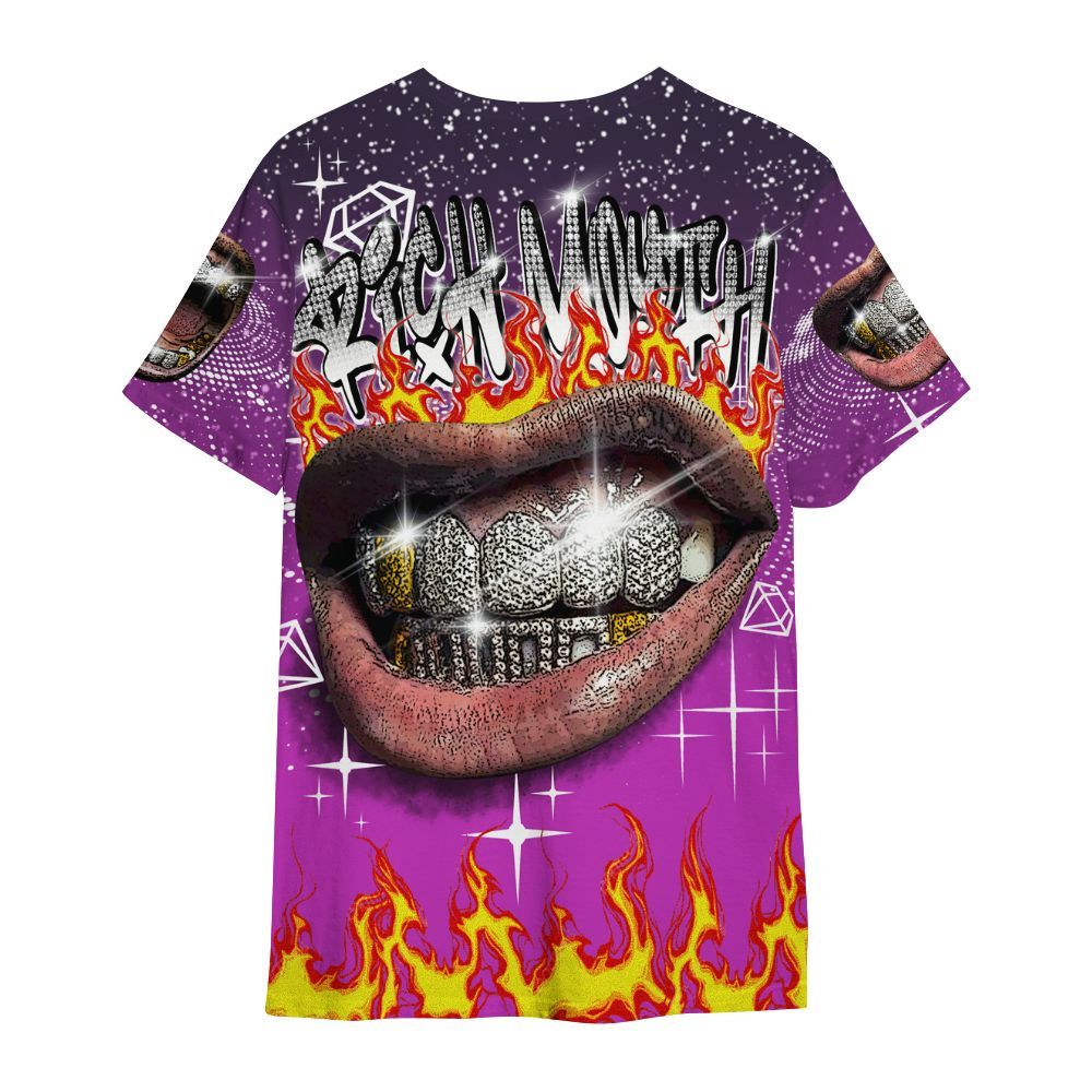 Shirt To Match Ja 2 Staregazer - Rich Mouth Fire Rap Retro 90s All Over Print