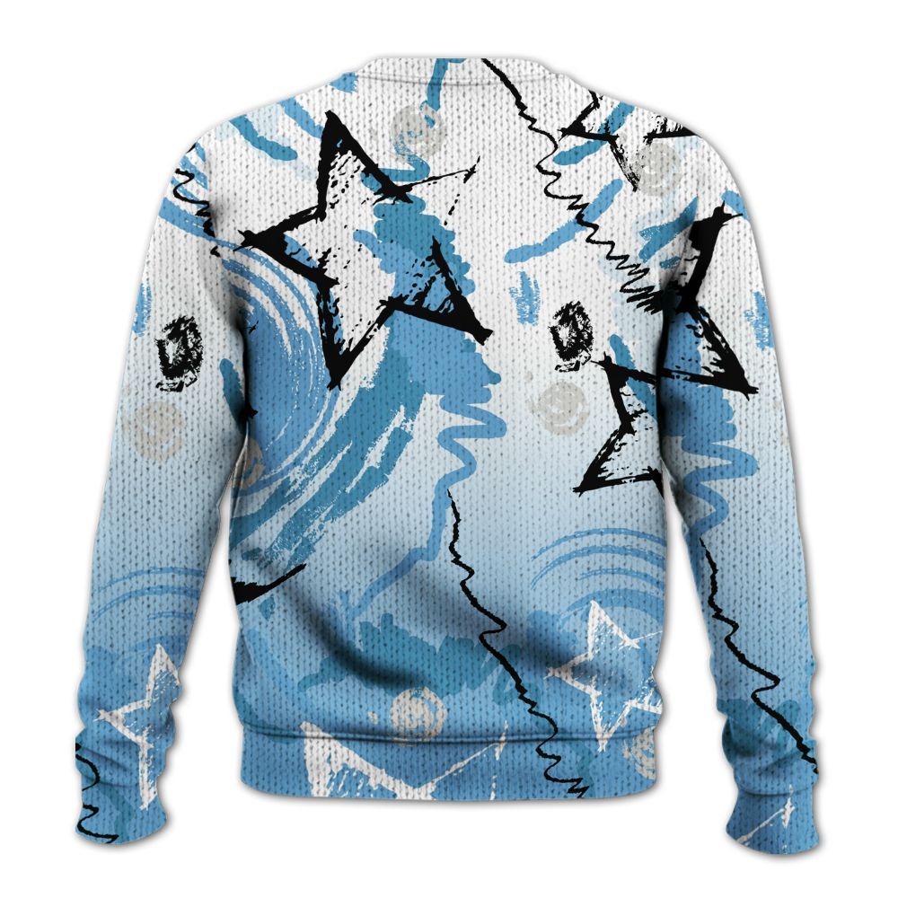 Knitted Sweater To Match SB Dunk Low University Blue - Grind Shine Later Drip