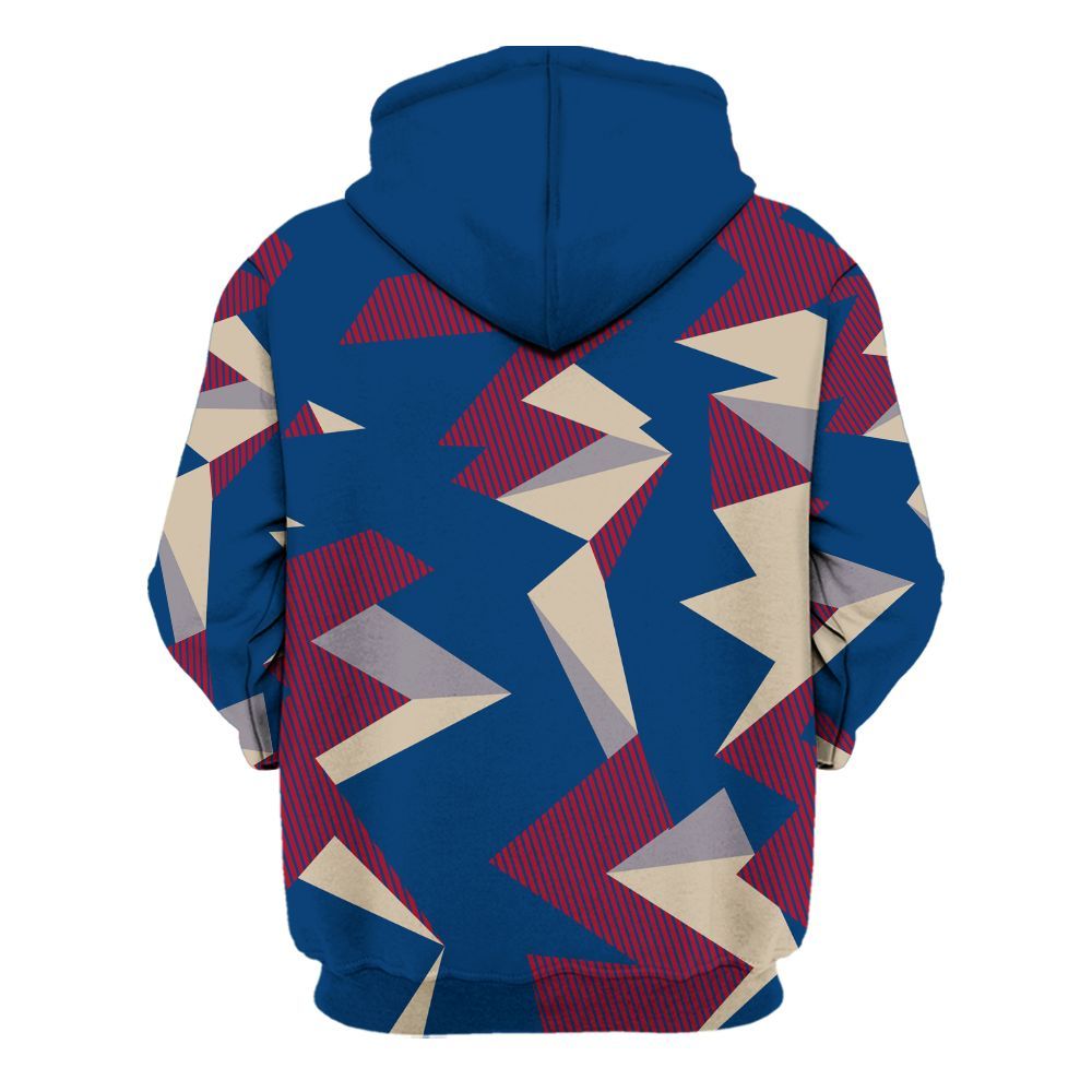 Hoodie To Match Rare Air 4s - Geometric Camouflage Pattern All Over Print