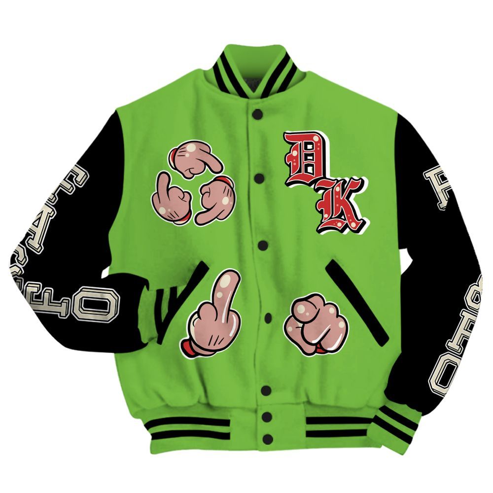 Varsity Jacket To Match Air Max Waffle SP Action Green - F Around Find Out Graphic All Over Print