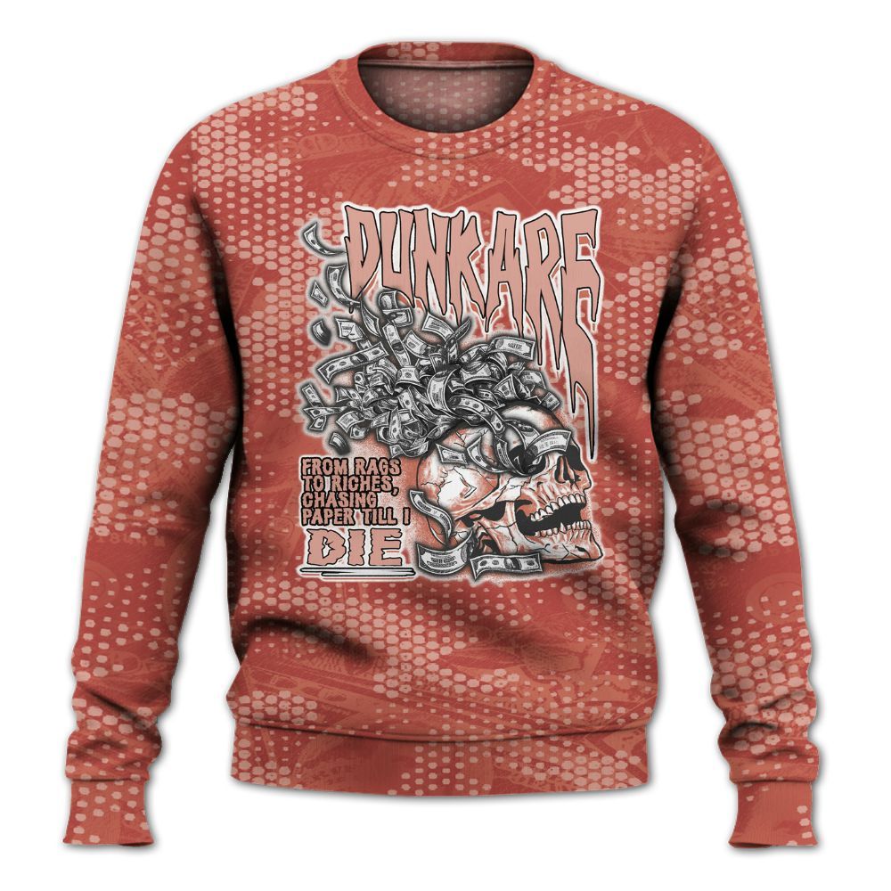 Sweatshirt To Match Dune Red 13s - From Rags To Riches All Over Print