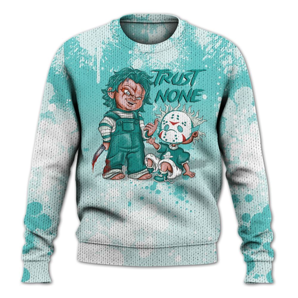 Sweater To Match KD 4 Easter 2025 - Trust No One Scary Graphic