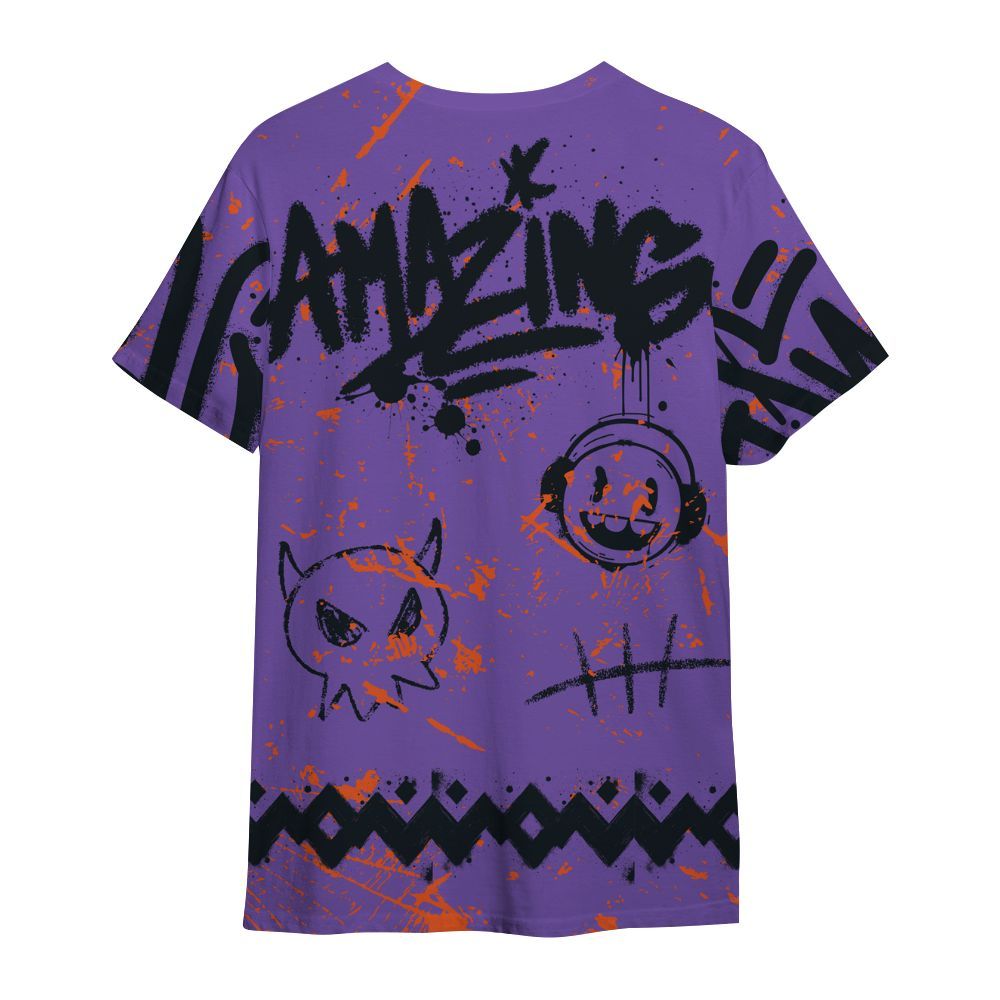 Shirt To Match Canyon Purple 4s - Friday Sneaker Crayon All Over Print