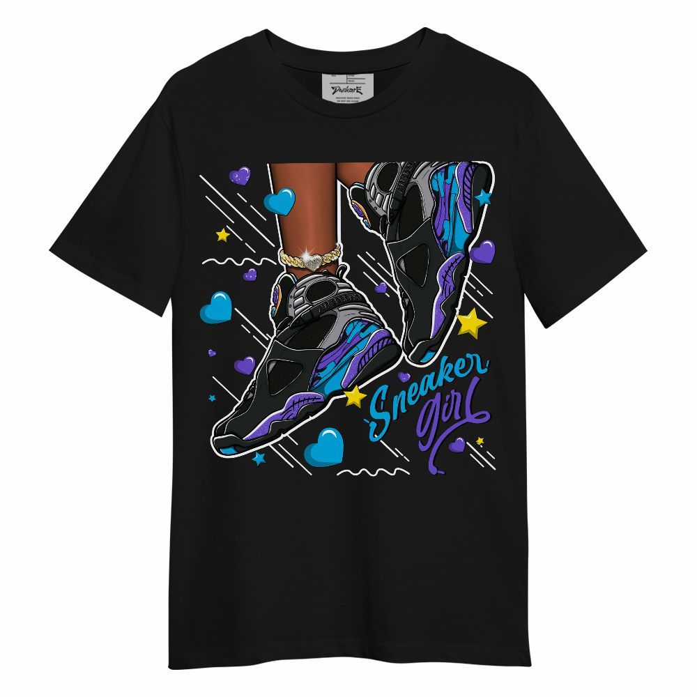 Shirt To Match Retro Aqua 8s - SNEAKER Girl Heart Flying Graphic