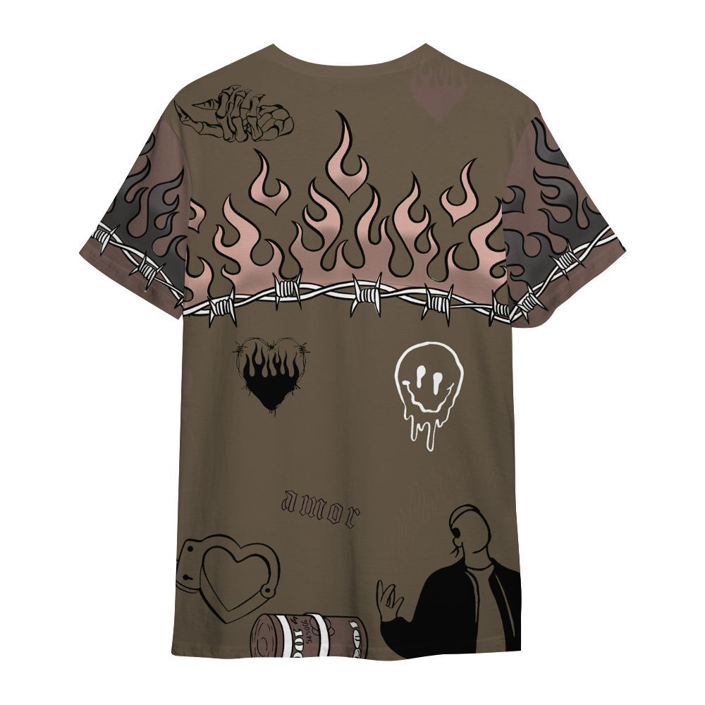 Shirt To Match AMM Dark Mocha 4s - Snake Trust No One All Over Print