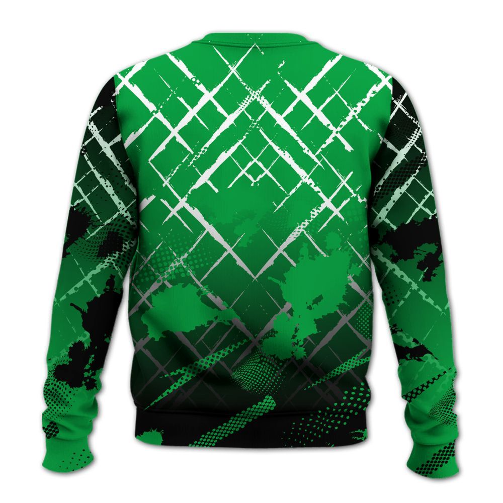 Sweatshirt To Match Low Lucky Green 1s - Halftone Stand Business Dripping All Over Print