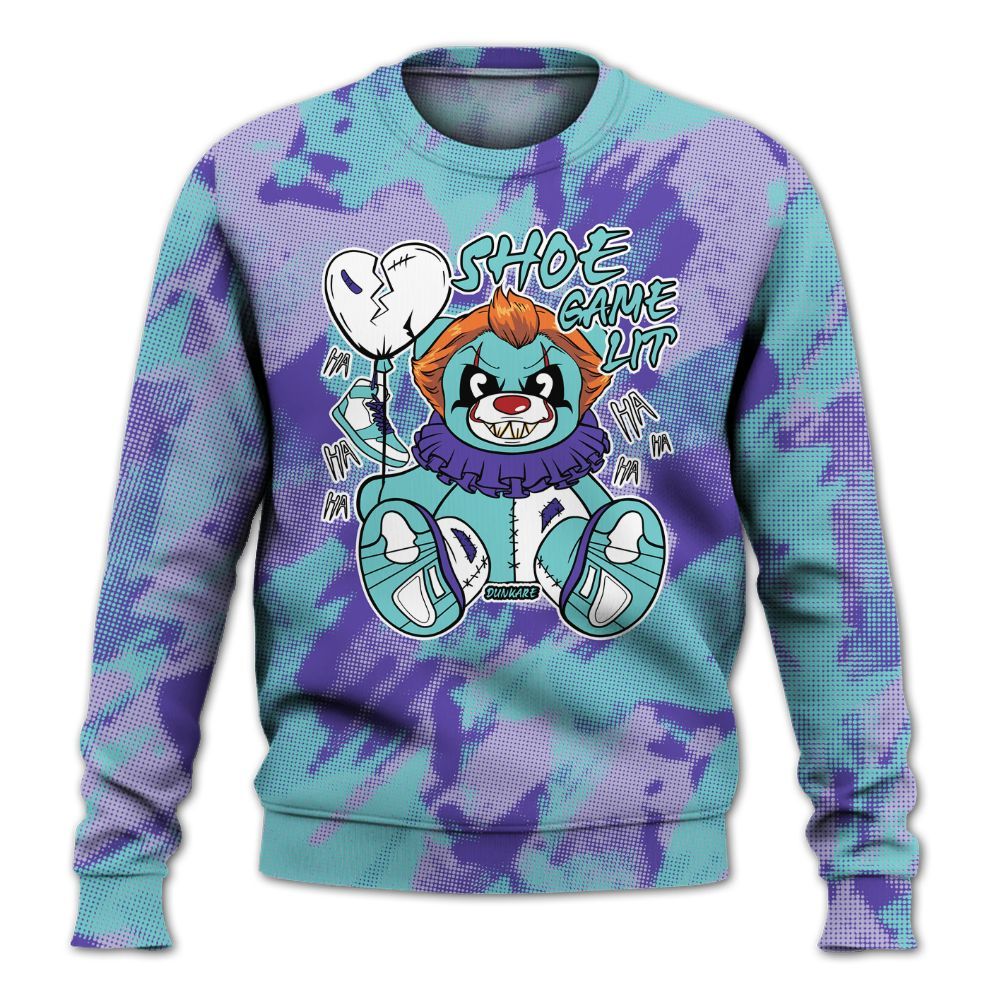 Sweatshirt To Match Low Hornets 1s - Shoe Game Bear Abstract Halftone All Over Print