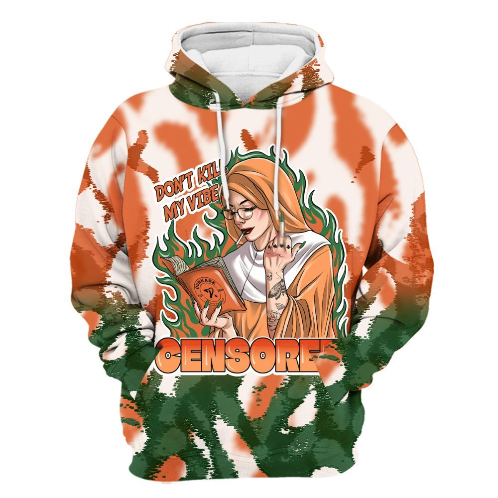 Hoodie To Match Low Miami 5s - Censoredz Burn All Over Print