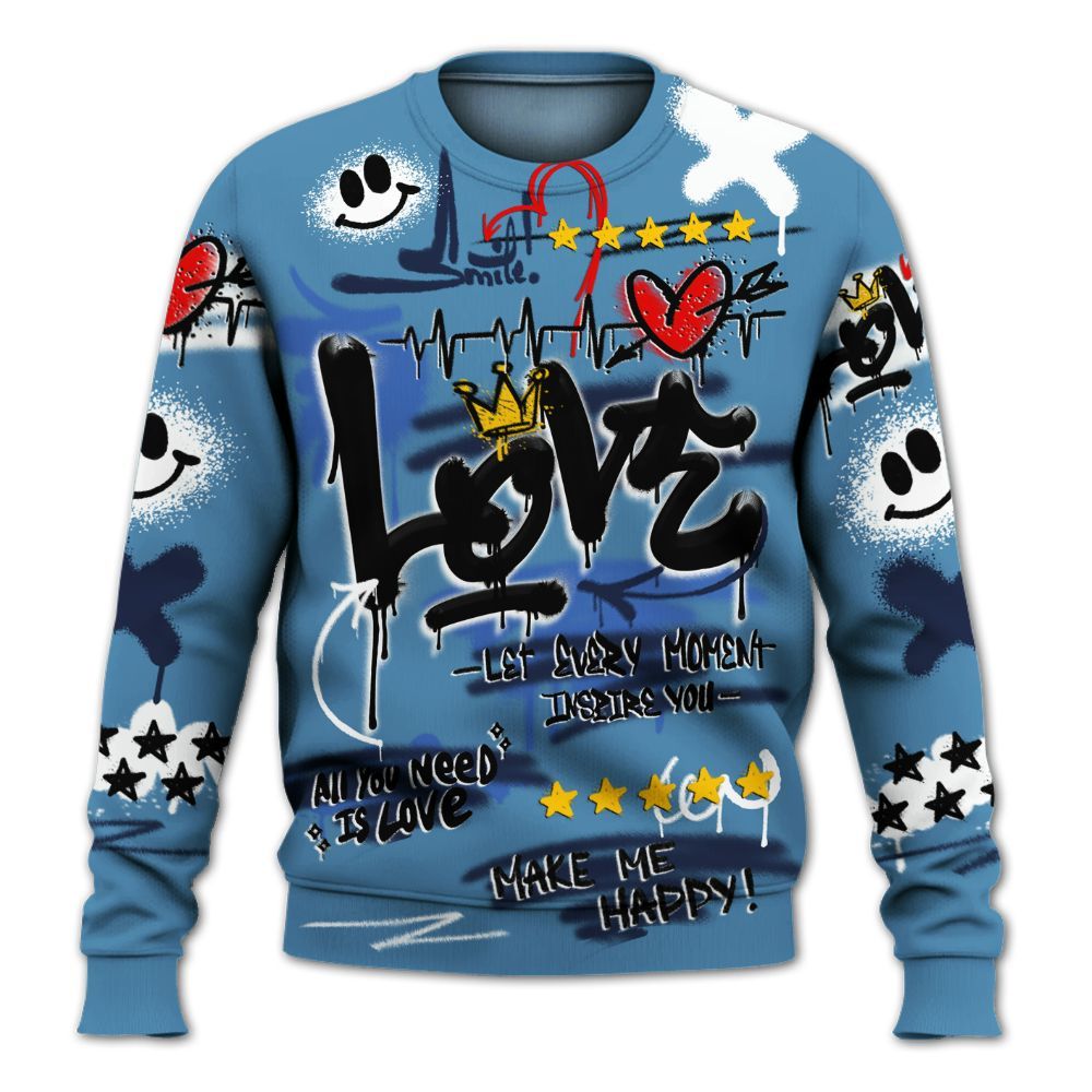 Sweatshirt To Match Air Force 1 Stash - Happy Love Beats Graffiti Streetwear All Over Print