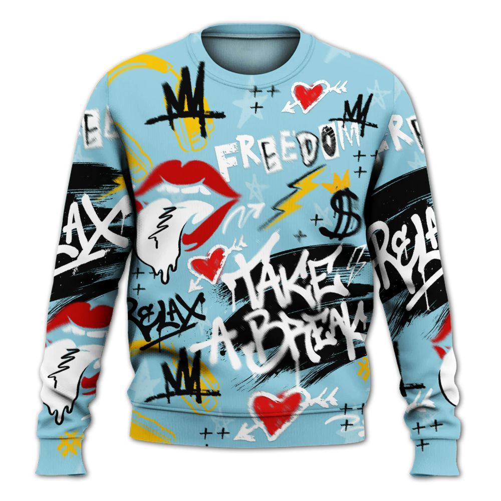 Sweatshirt To Match Dunk High Homer Simpson - Take Break Freedom Graffiti Streetwear All Over Print