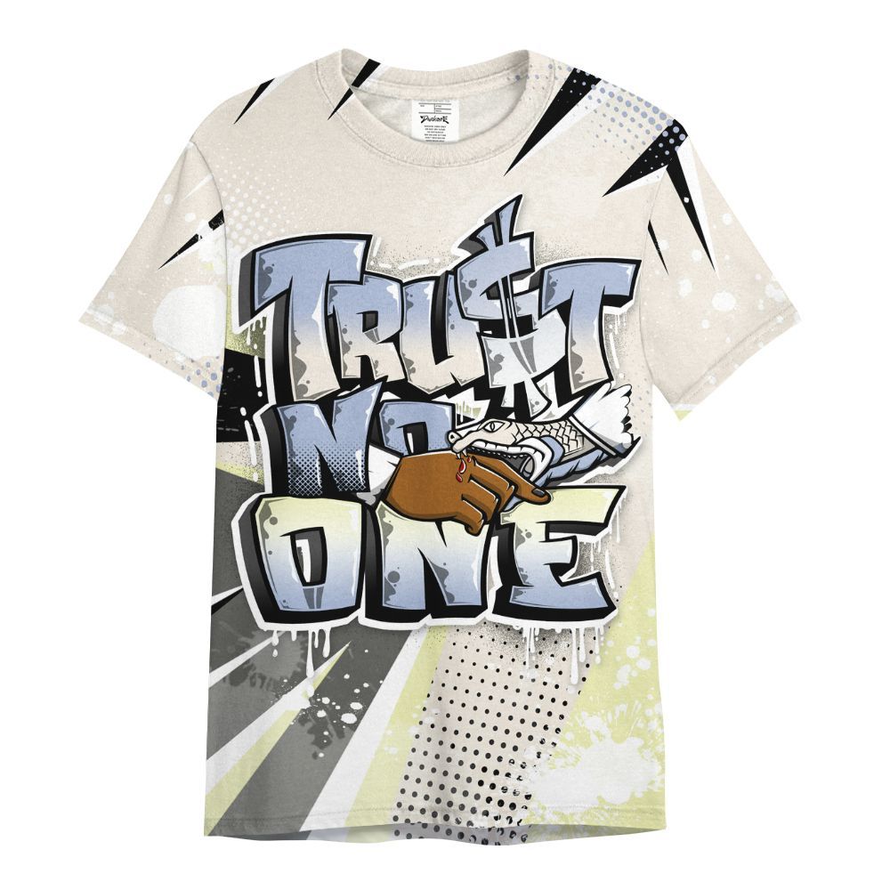 Shirt To Match Luminous Green 5s - Trust No One Dripping All Over Print