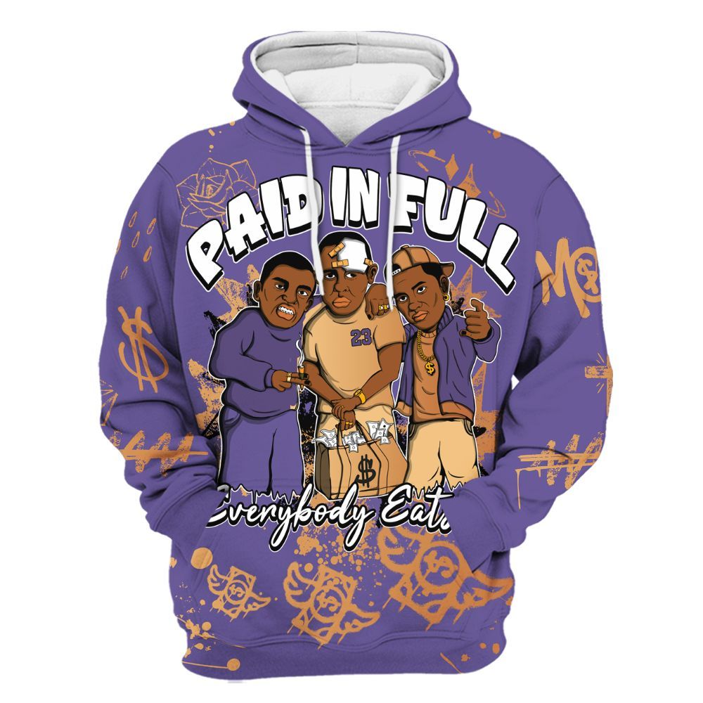 Hoodie To Match Book Sunset 1s - Everybody Paid In Full Crayon All Over Print