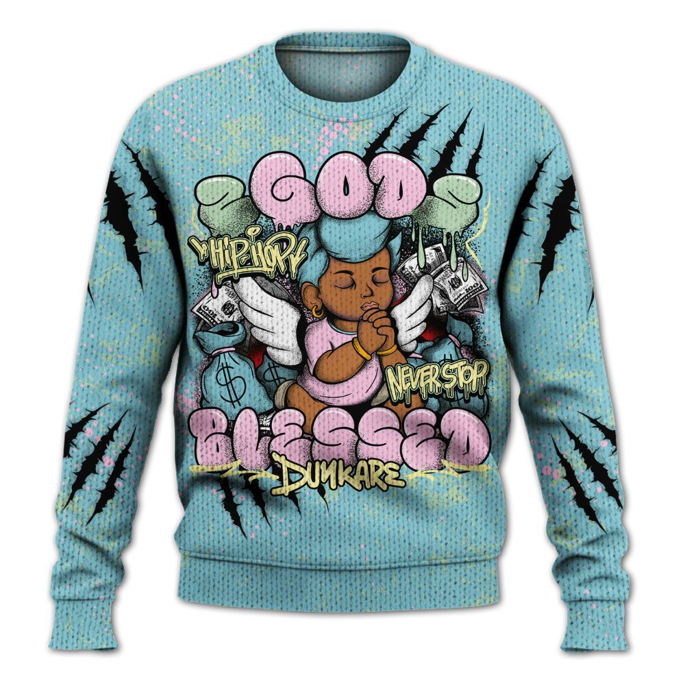 Sweater To Match SB Dunk Low Visty - God Blessed Graphic