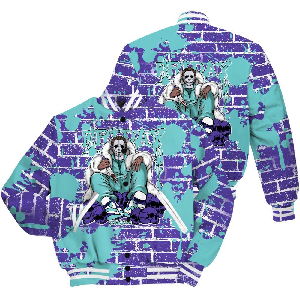 Varsity Jacket To Match Low Hornets 1s Shirt - Friday Brick All Over Print
