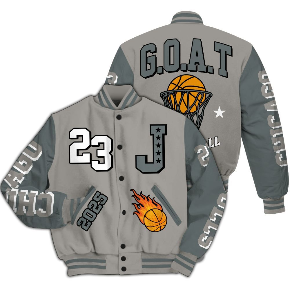 Varsity Jacket To Match Cool Grey 9s - Chicago 23 Basketball All Over Print
