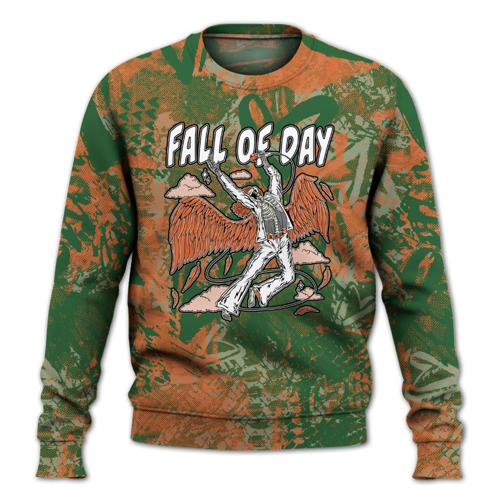 Sweatshirt To Match Low Miami 5s - Fall Of Days Skeleton Heart All Over Print